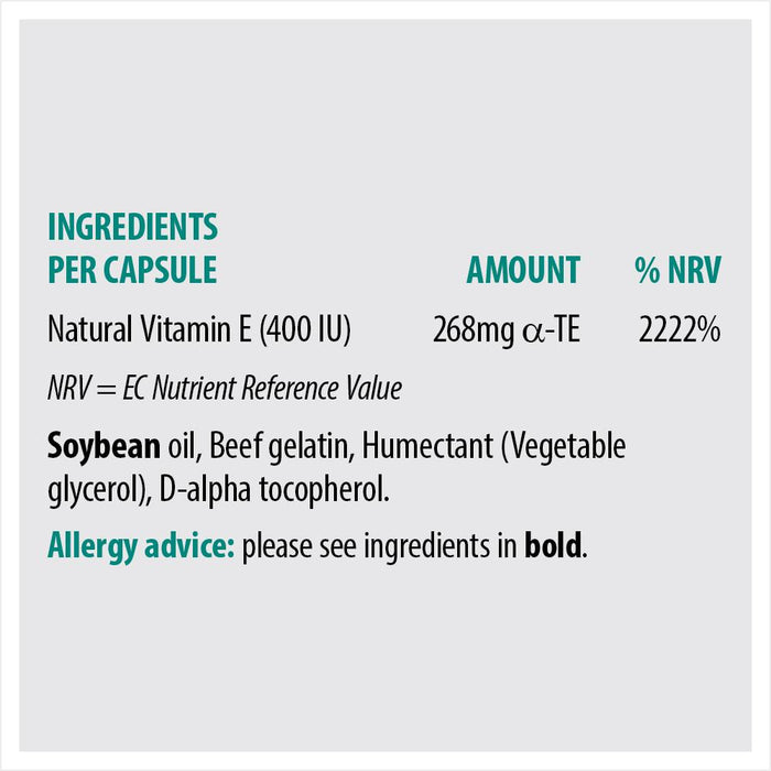 E 400 - Vitamin E Capsules 400IU