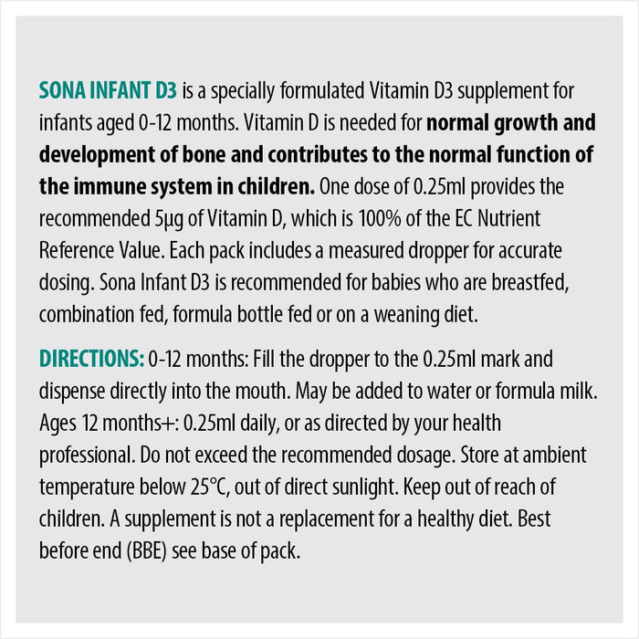 Infant D3 - Vitamin D Drops for Babies