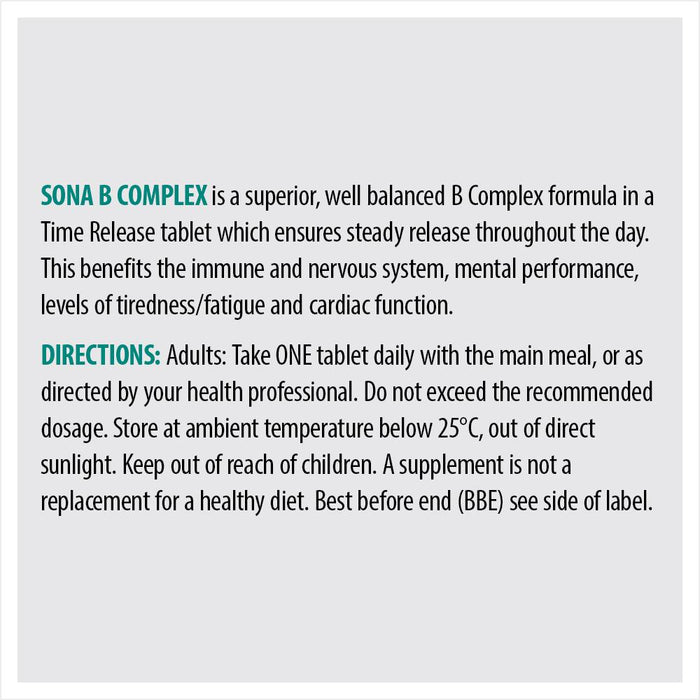 Sona B Complex - Vitamin B Time Release tablets