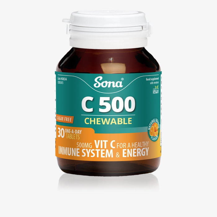 C 500 Chewable - Orange Flavour Vitamin C Tablets