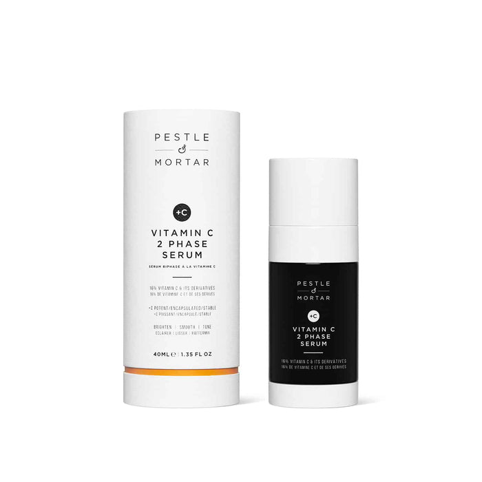 Retail pack of Pestle & Mortar Vitamin C 2 Phase Serum 40ml